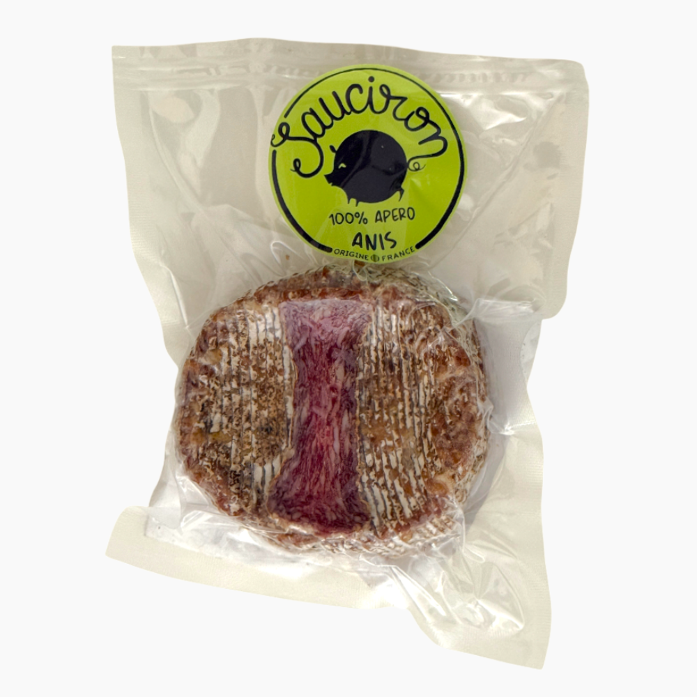 Sauciron anis - déjà tranché - Le monde du saucisson