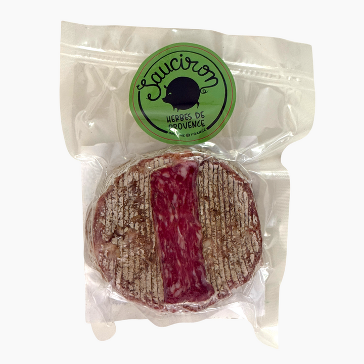Sauciron herbes de Provence - déjà tranché - Le monde du saucisson