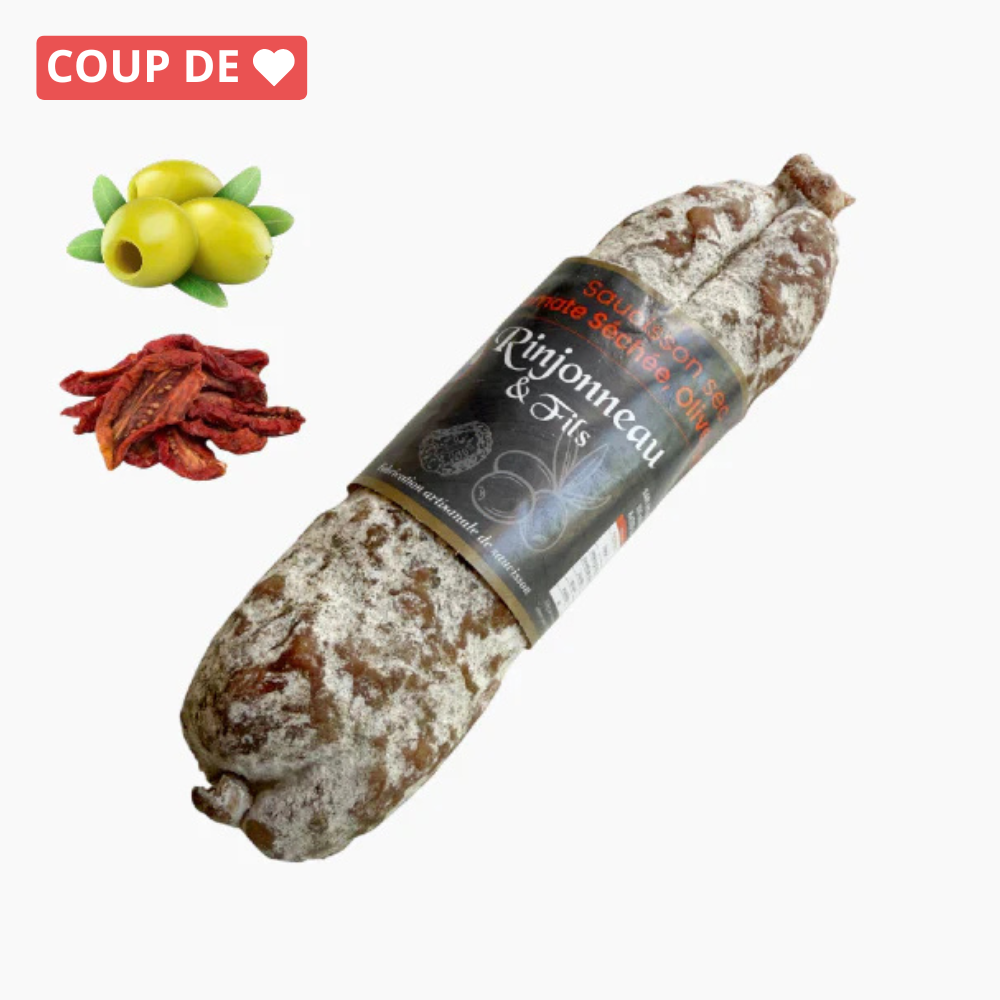 Saucisson olives vertes et tomates séchées