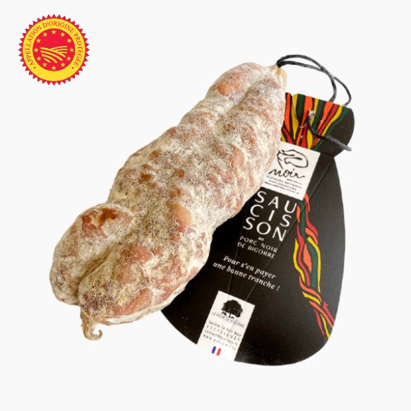 Saucisson de porc noir de Bigorre AOP - Le monde du saucisson