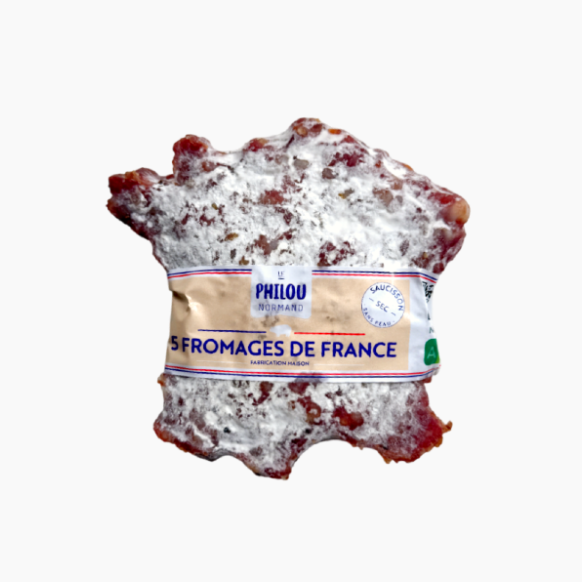 Saucisson aux 5 fromages (forme carte de France) - Le monde du saucisson