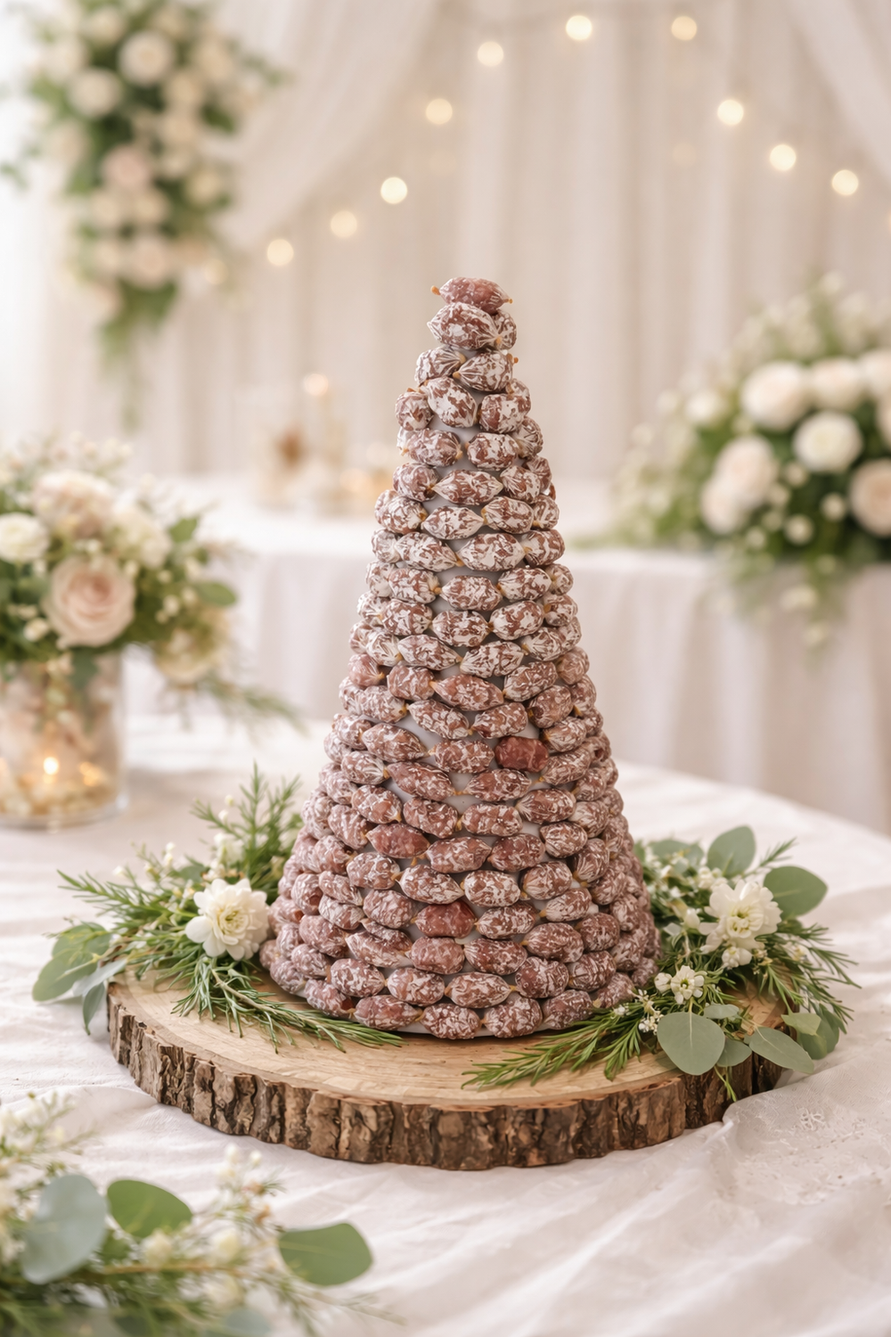 Kit grande pièce montée mini-saucissons nature (220 mini-saucissons environ) - Le monde du saucisson