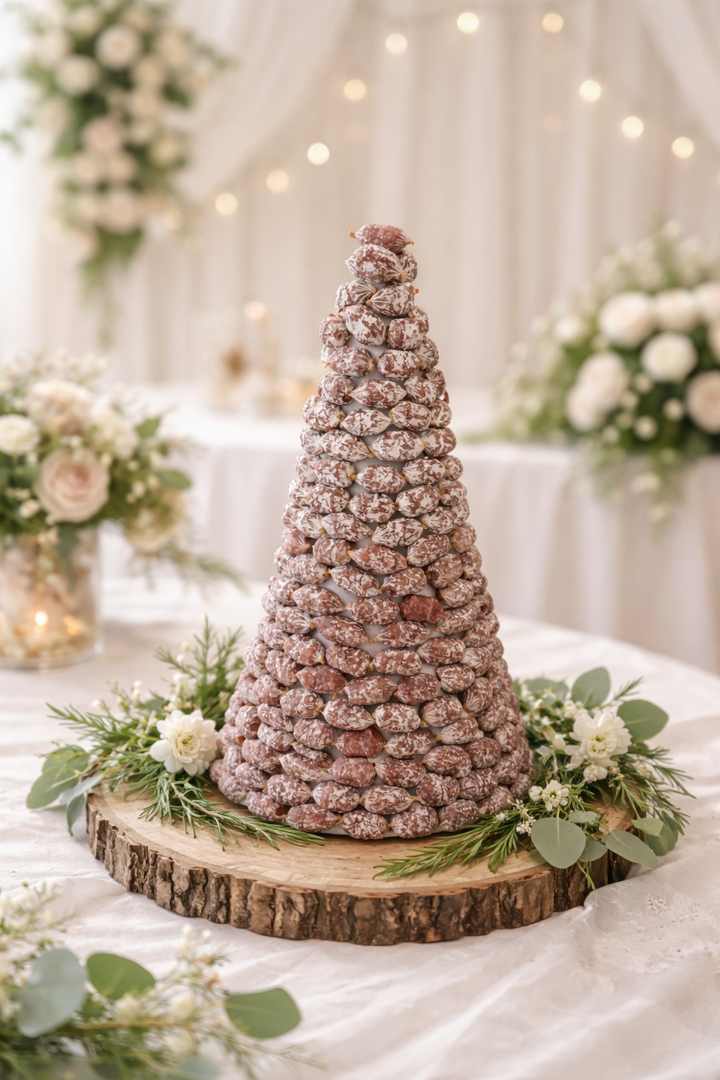 Kit grande pièce montée mini-saucissons nature (220 mini-saucissons environ) - Le monde du saucisson
