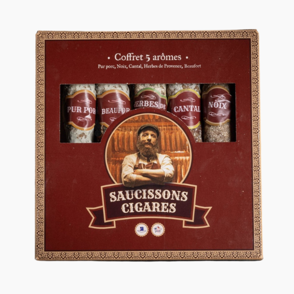 Coffret cadeau 5 saucissons - Le monde du saucisson