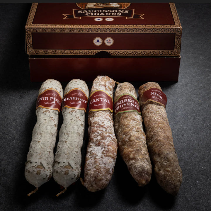 Coffret cadeau 5 saucissons - Le monde du saucisson