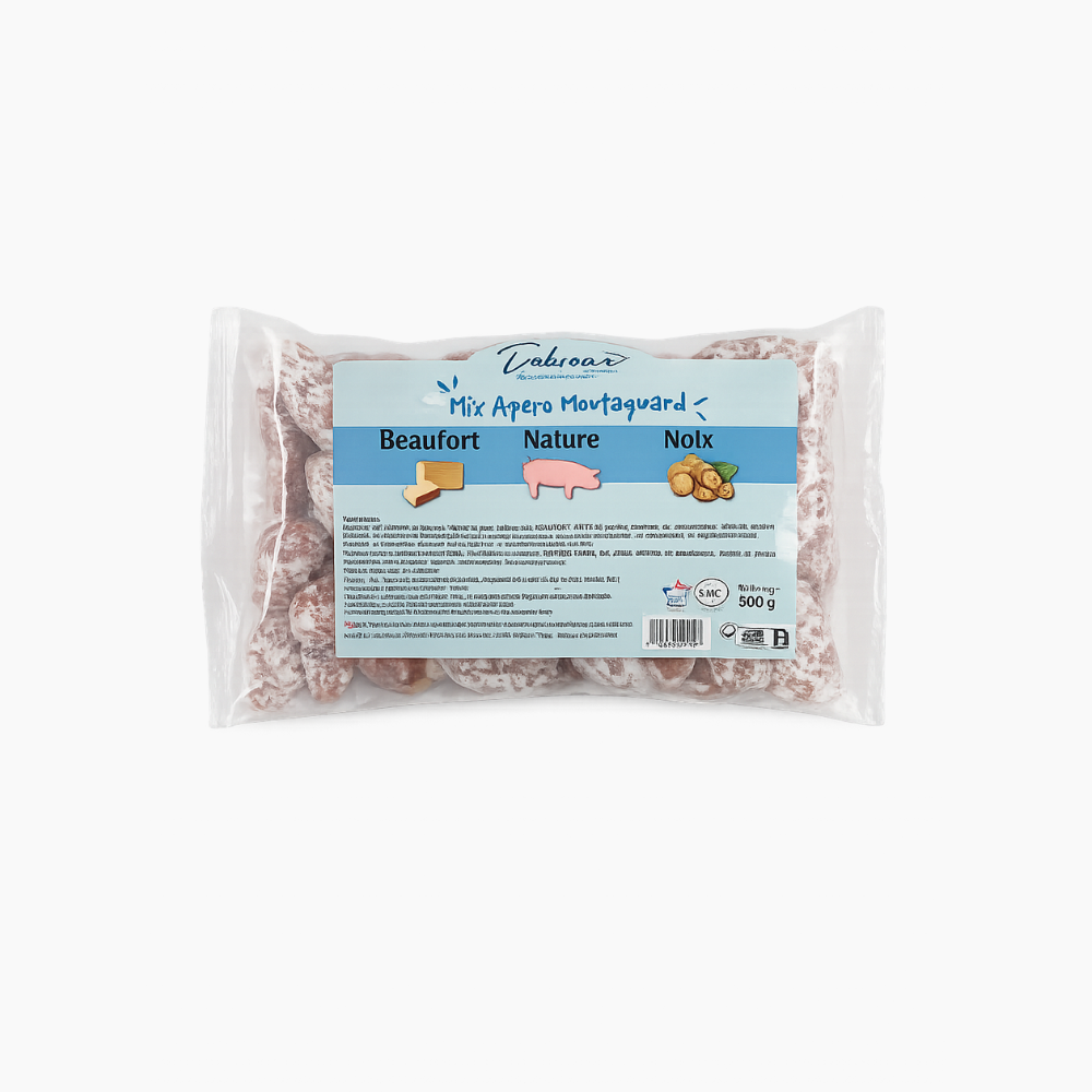 Mix mini saucissons montagnard : beaufort, nature et noix -  (300g soit environ 45 mini-saucisssons) - Le monde du saucisson