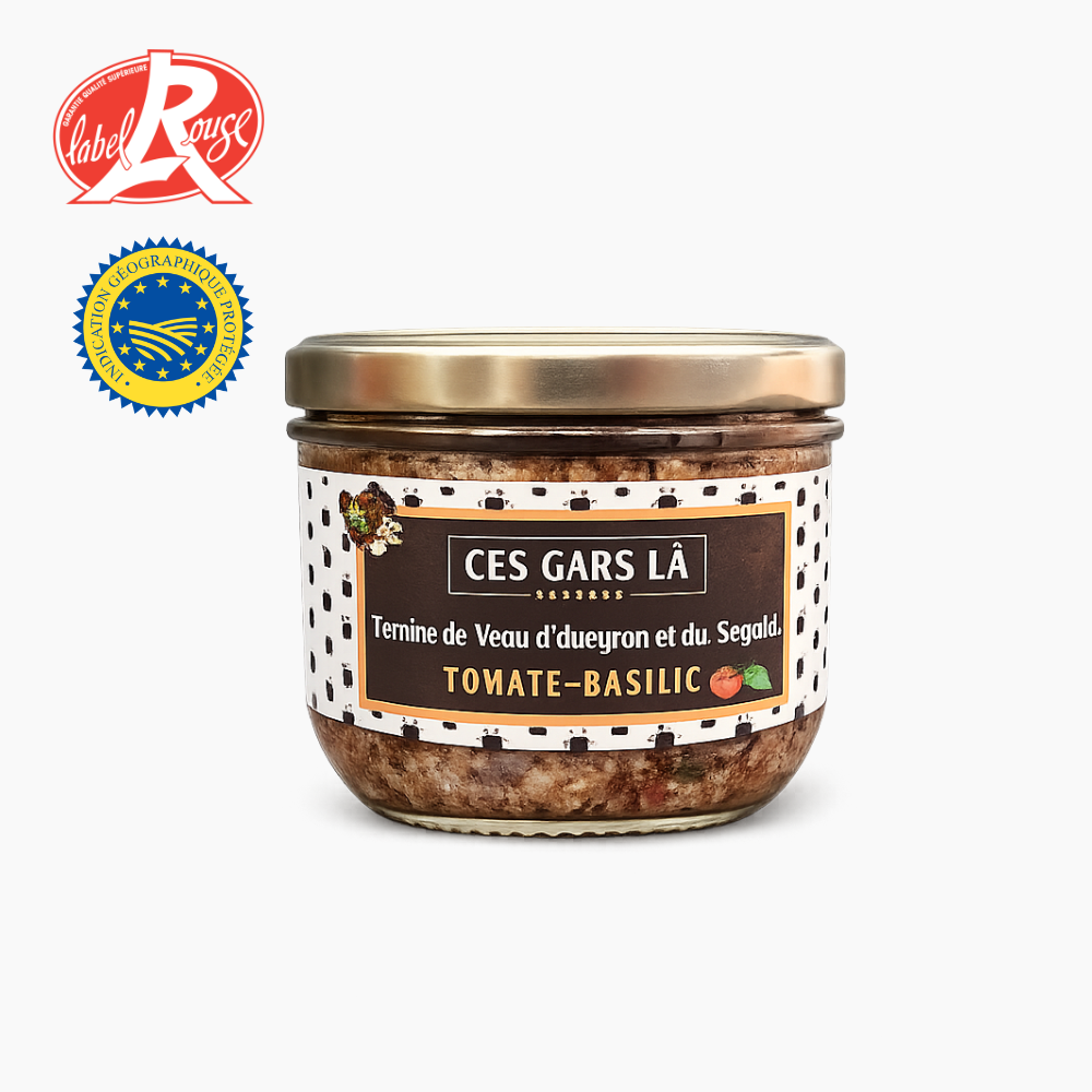 Terrines de veau tomates et basilic - Le monde du saucisson