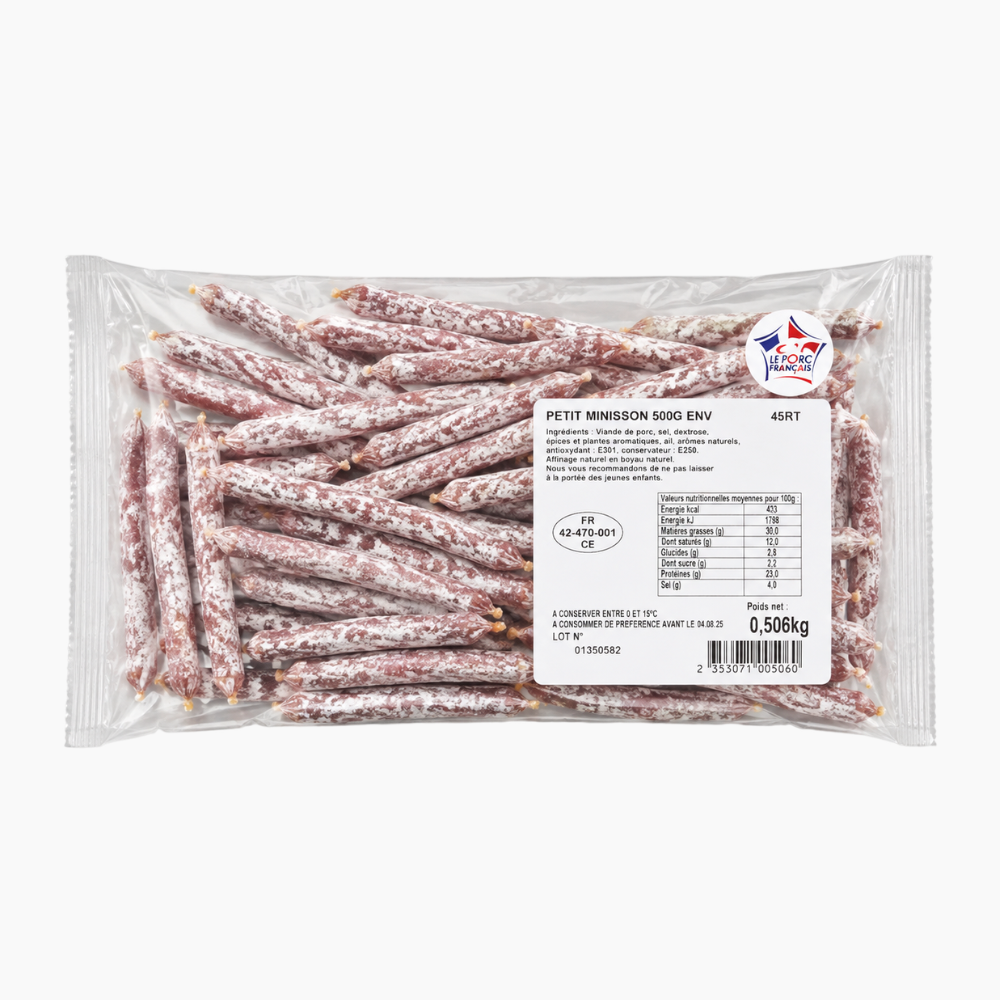 Mini bâtonnets de saucissons nature (500g soit environ 50 batônnets)