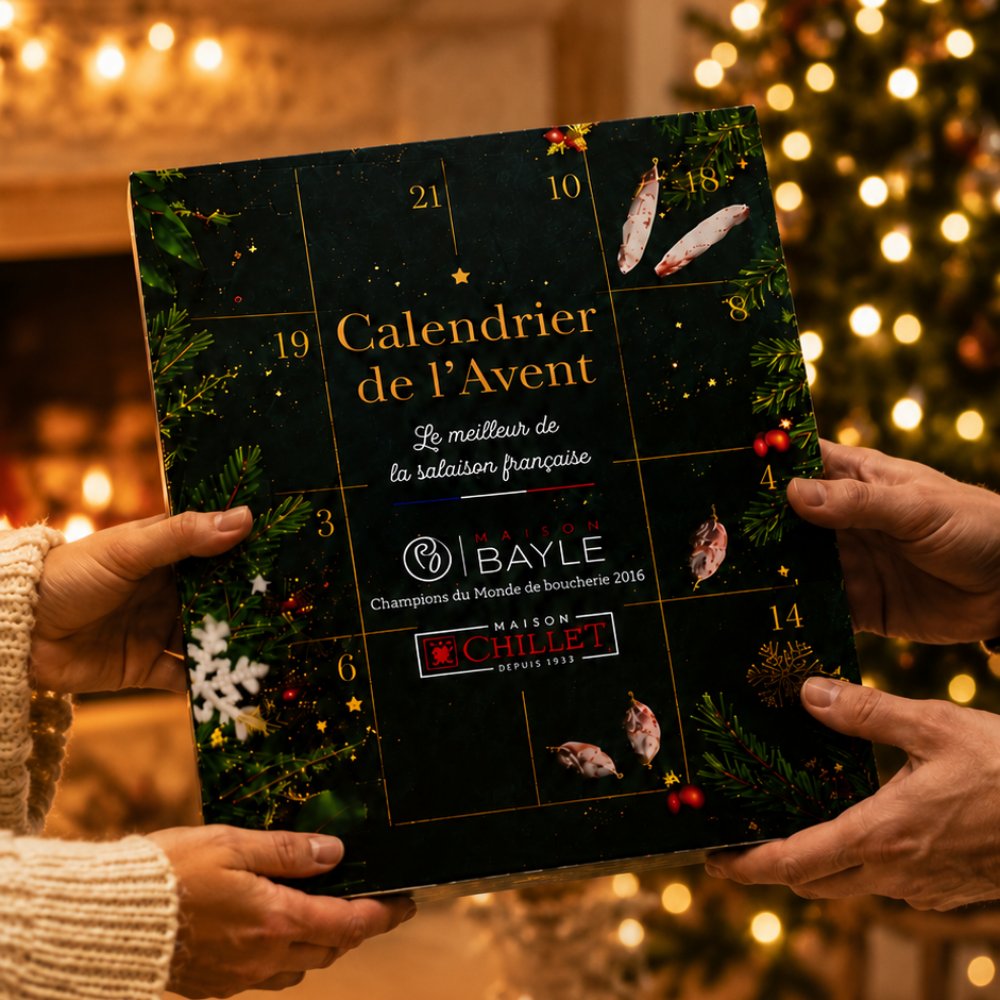 Calendrier de l'avent saucisson 2026 - idée cadeau Noël pour amateur d'apéritif