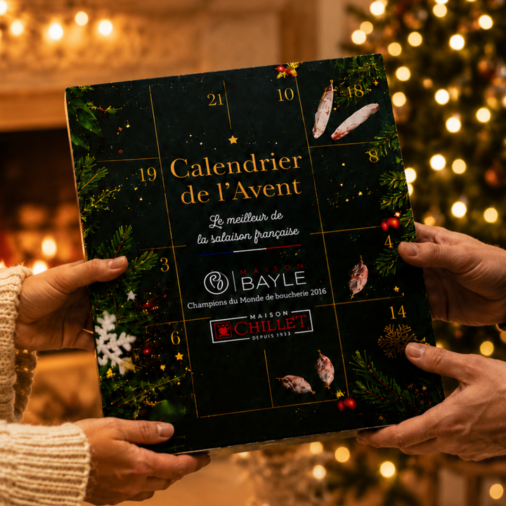 Calendrier de l'avent saucisson 2026 - idée cadeau Noël pour amateur d'apéritif