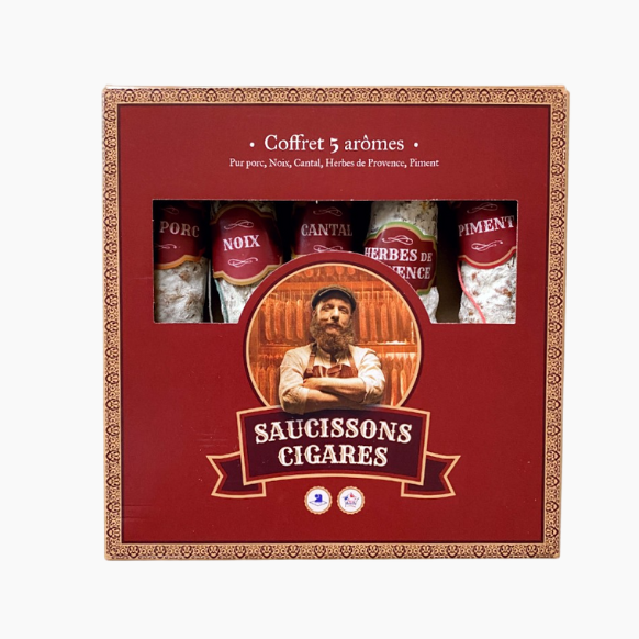 Coffret cadeau 5 saucissons - Le monde du saucisson