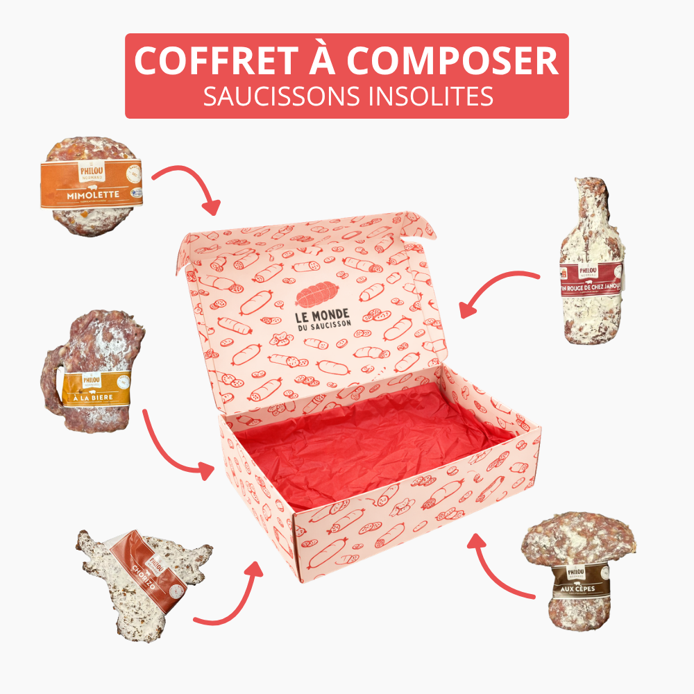 Coffret saucisson insolites à composer - Le monde du saucisson