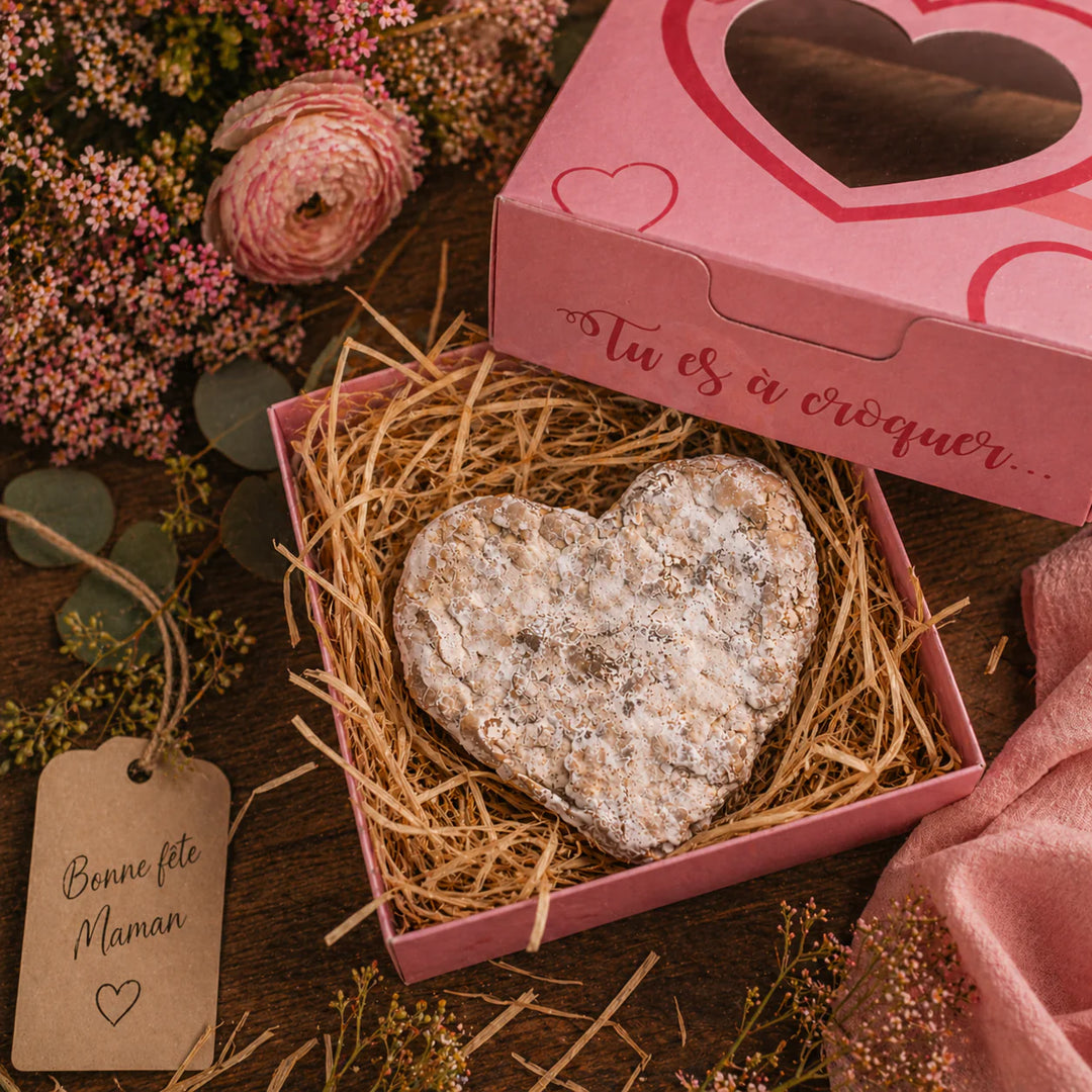 Pavé cœur nature avec coffret (80g) - Le monde du saucisson