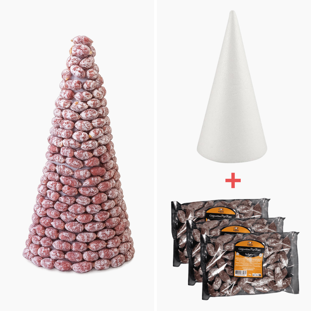 Kit grande pièce montée mini-saucissons nature (220 mini-saucissons environ) - Le monde du saucisson