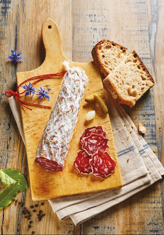 Véritable mini-rosette de Lyon au jambon (500g) - Le monde du saucisson