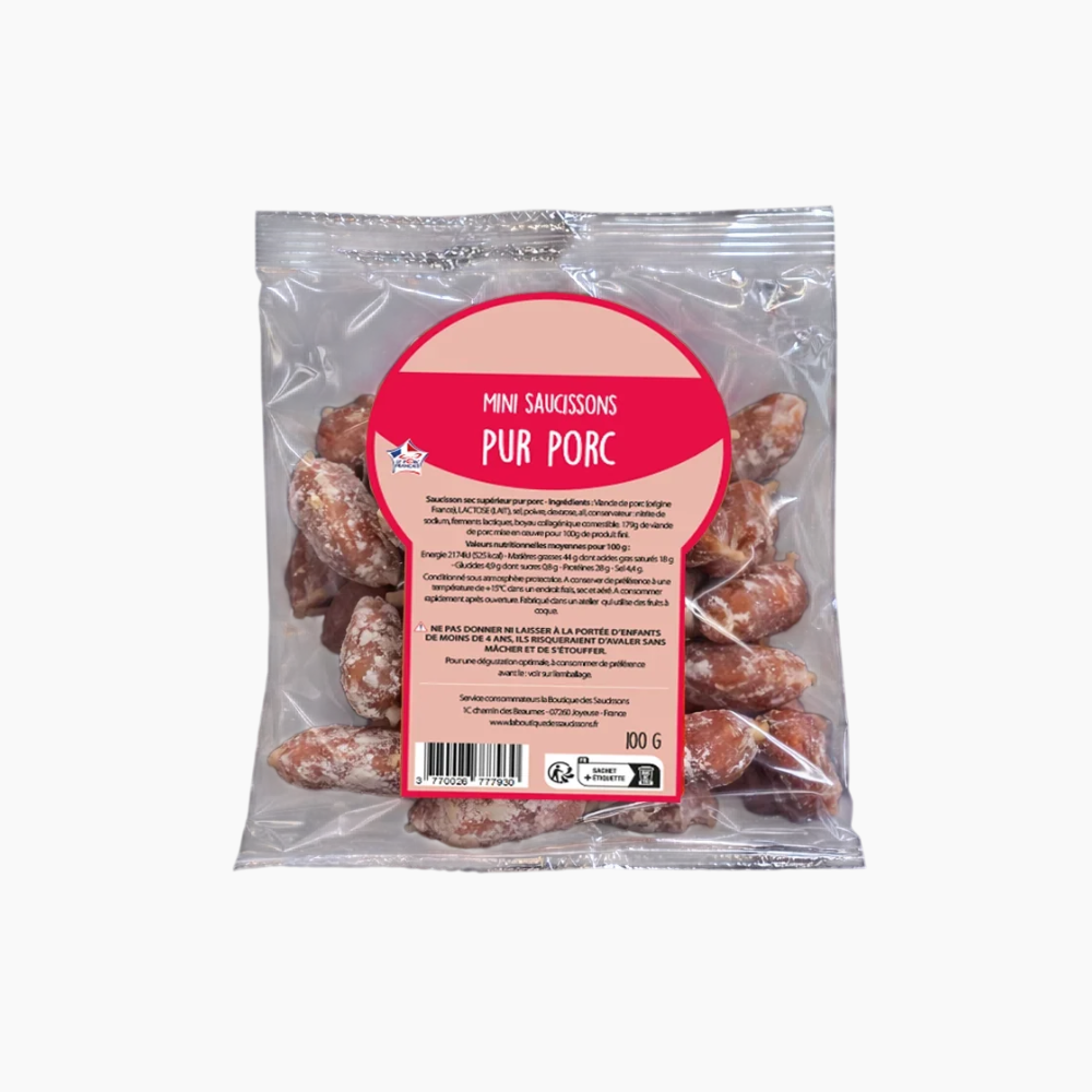 Mini saucissons nature (100g)