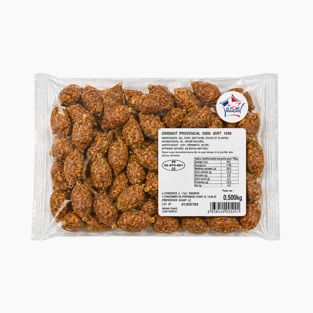Mini saucissons aux épices provençales (500g soit environ 75 mini-saucisssons)