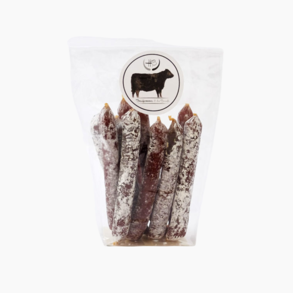 Mini saucissons 100% boeuf angus (160g) - Le monde du saucisson