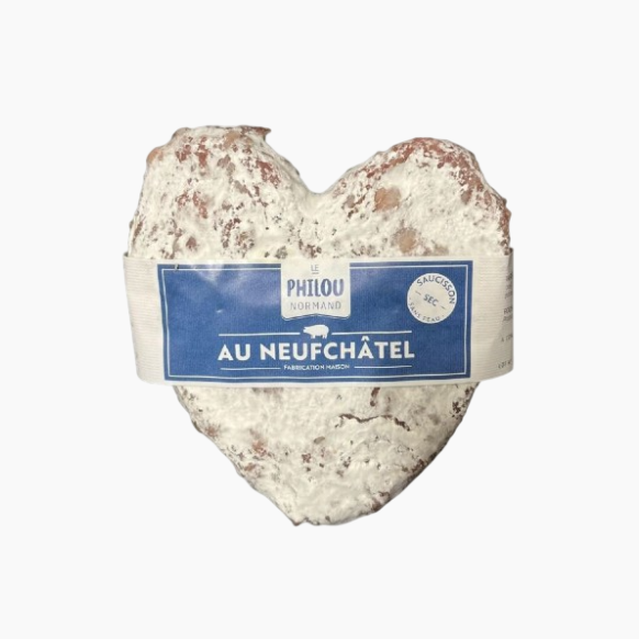 Saucisson cœur Saint Valentin au Neufchâtel - Le monde du saucisson