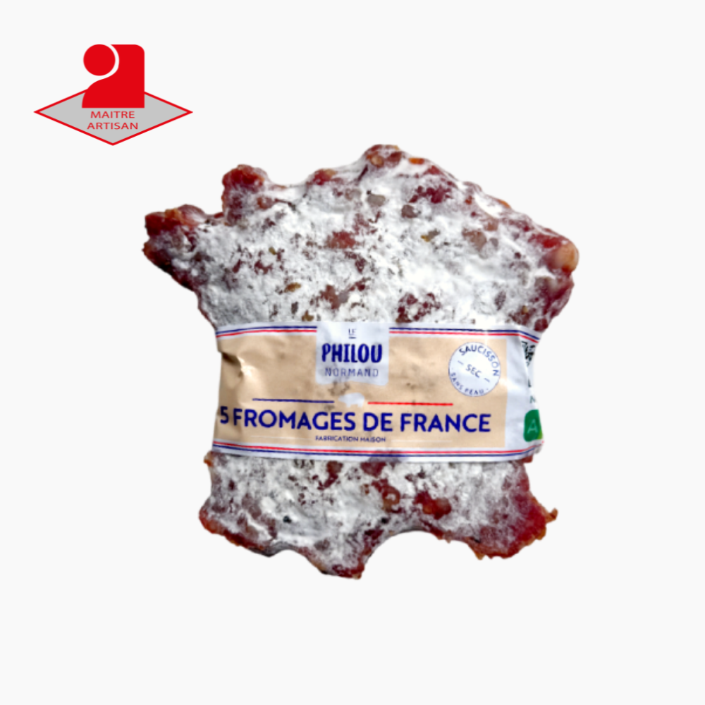 Pavé aux 5 fromages (forme carte de France) - Le monde du saucisson