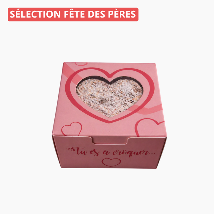 Pavé cœur nature avec coffret (80g)
