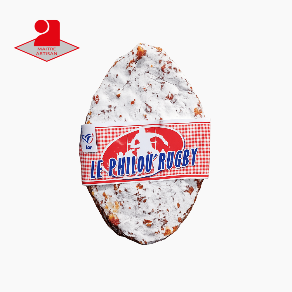 Pavé ballon de rugby (ail, noix et piment d'Espelette) - Le monde du saucisson