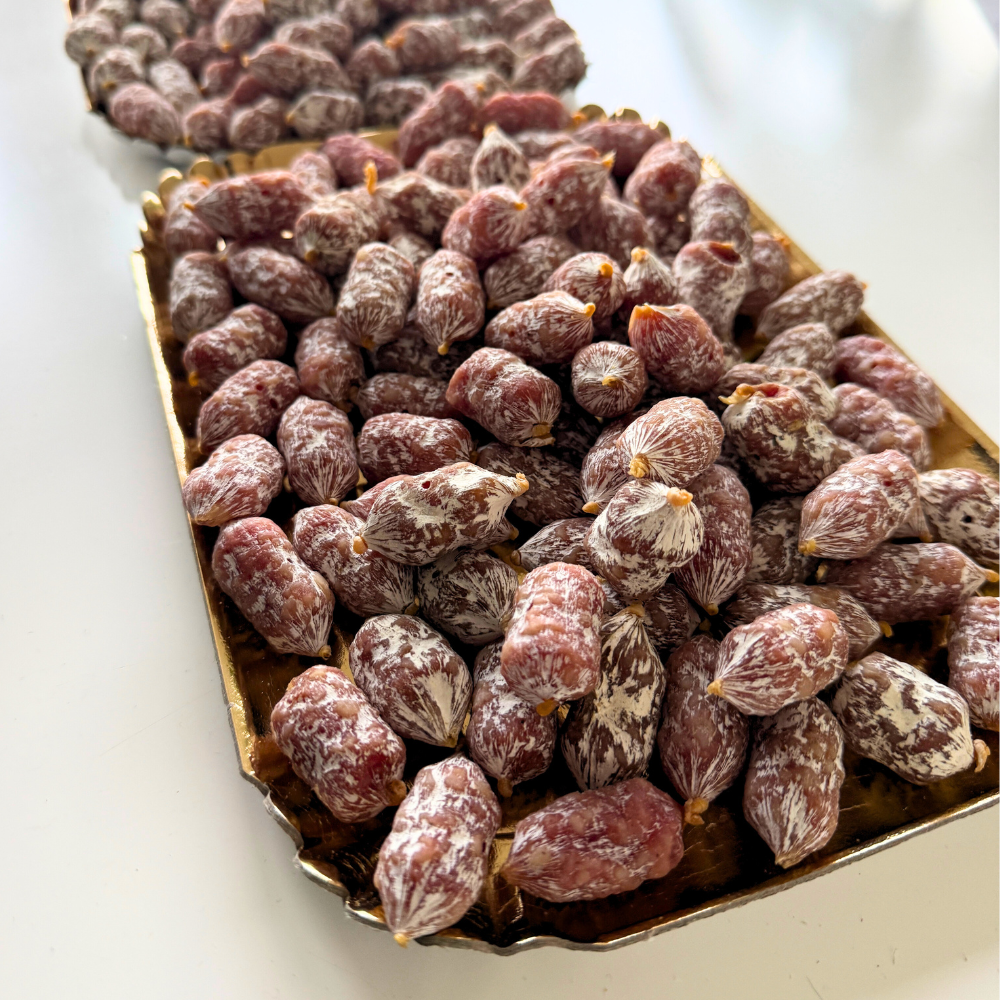 Plateau doré de présentation - bar à saucissons