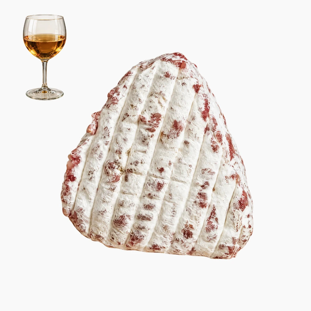 Saucisson triangle au vin jaune du Jura, saucisson sec de Franche-Comté au savagnin