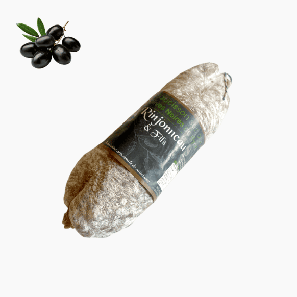 Saucisson aux olives noires de Nyons AOP (300g) - Le monde du saucisson