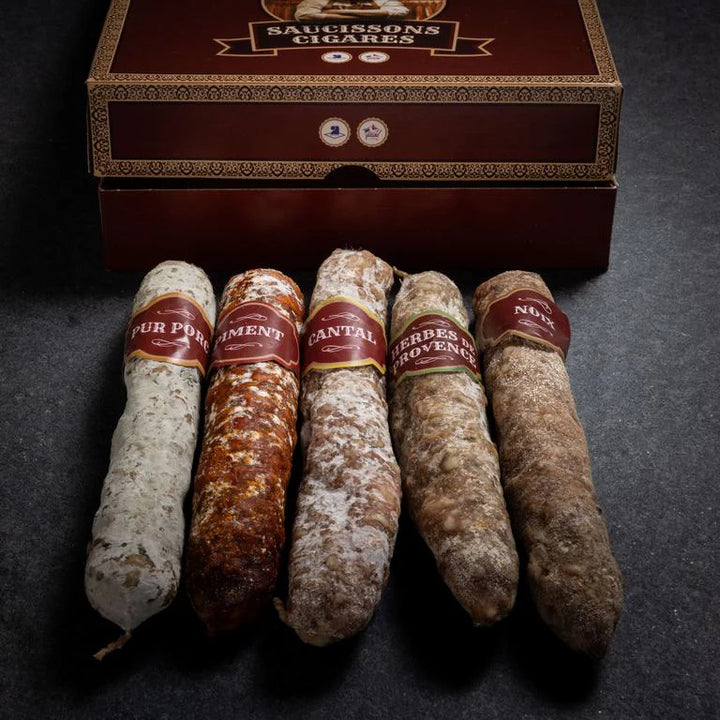 Coffret cadeau 5 saucissons - Le monde du saucisson