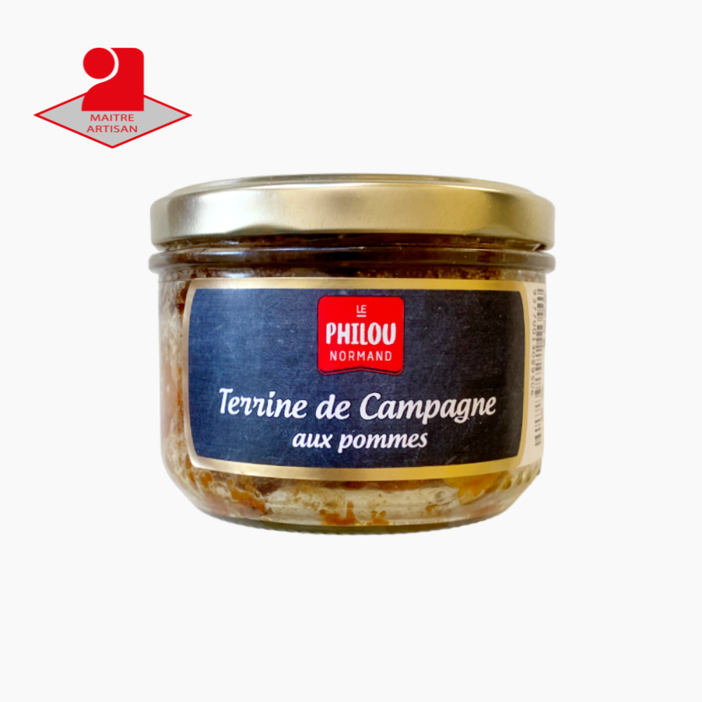Terrine de campagne aux pommes - 180g - Le monde du saucisson
